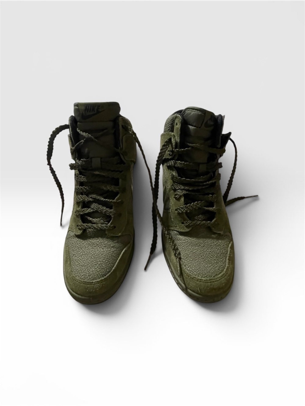 Nike Olive Green Wedge Sneakers - Picture 2 of 2